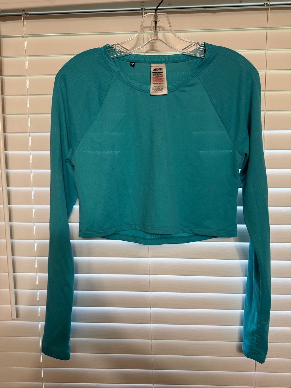 Gymshark Teal Long-Sleeve Crop Top